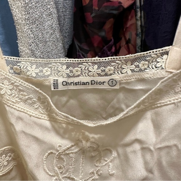 VTG CHRISTIAN DIOR 100% Silk Mini Dress S - Picture 3 of 5
